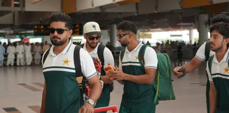 Pakistan Test Squad Departs for West Indies Under Babar Azam’s Leadership Pakistan Test Squad Departs for West Indies Under Babar Azam’s Leadership